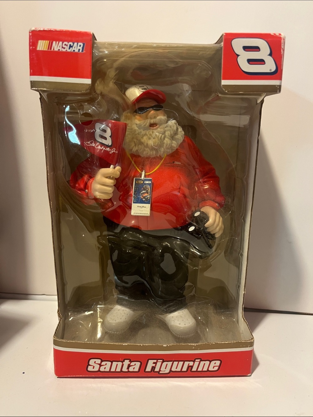 Santa Figurine in NASCAR Packaging